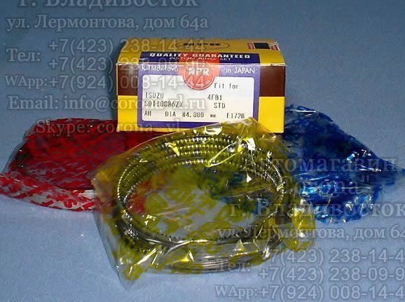 Кольца поршневые 4FB1,4FC1 NPR SDI10-086ZX 8-94224-221-0-CYL/ 8-94111-841-0